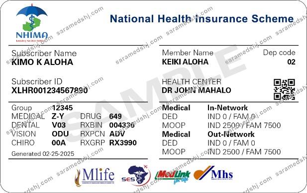 Zambia health insurance card